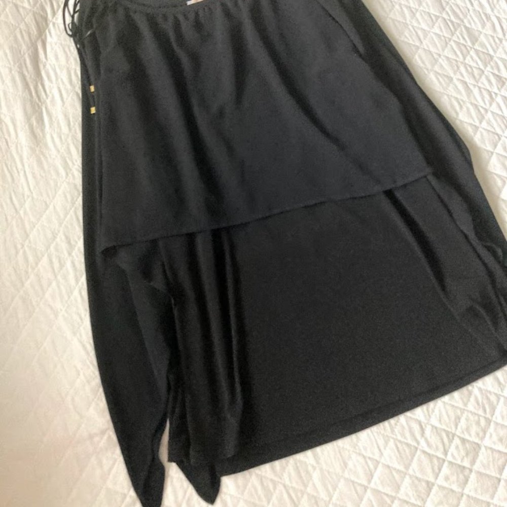 Michael Kors Plus Size Black Crepe Dress Top - Picture 3 of 10